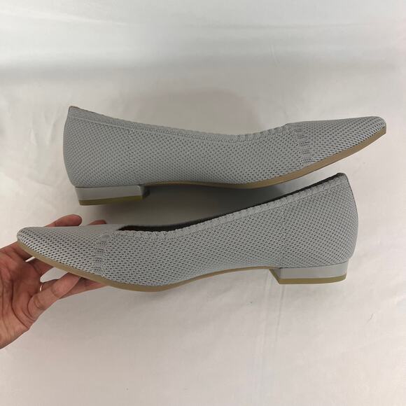 Vionic Dahila Women's Ballet Flats Size 10 Pointed Toe Skimmer Shoes Light Grey - Picture 2 of 9